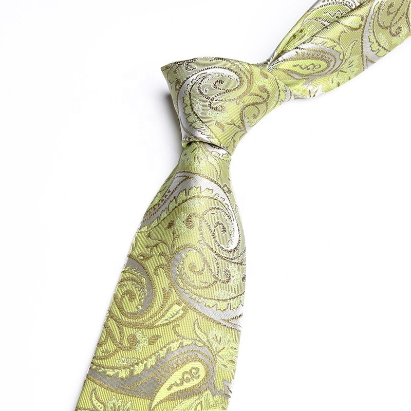 8cm Latest high quality mens luxury business paisley necktie red blue navy microfiber woven jacquard tie for men