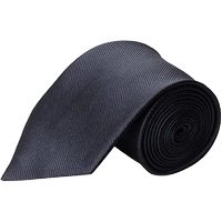 Oem Mens 100% Polyester 8cm Textile Neckties Pure Color Neck Ties Wholesale Custom Handmade Black Security Tie