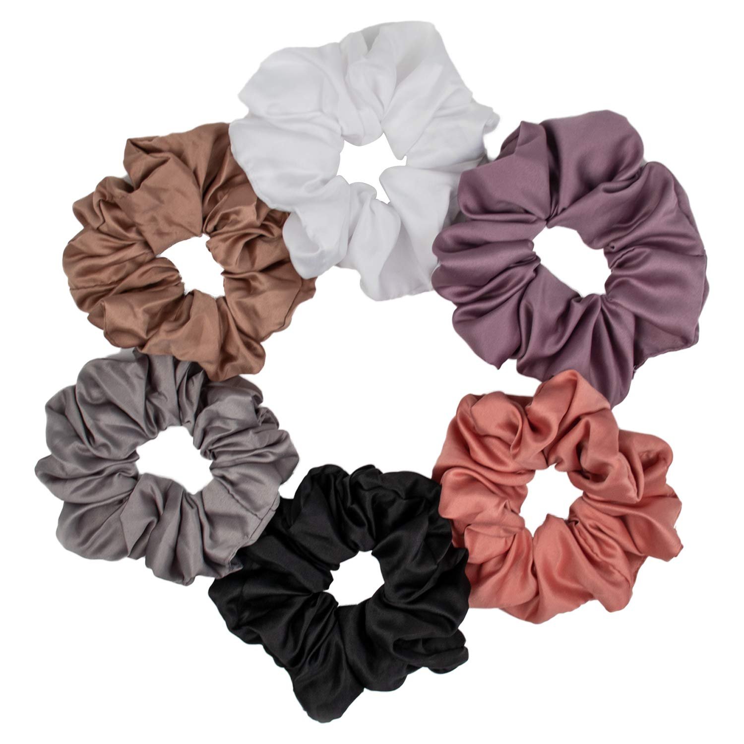Custom Satin Silk Scrunchies for hair, Big Hair Scrunchies Satin Hair Ties Ponytail Holder