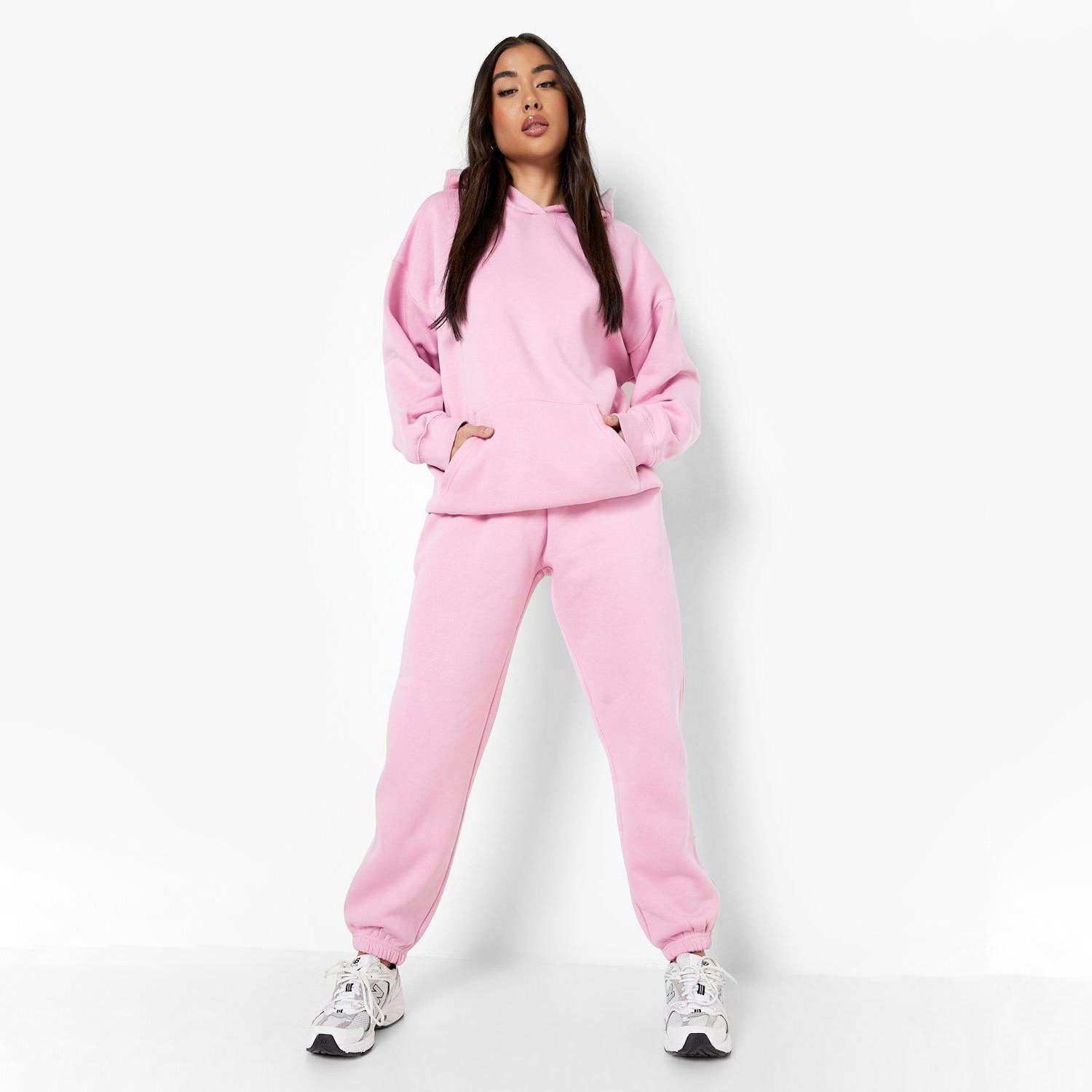 Custom Logo Oversized 2 Piece Track Suit Plain Sportswear Sweatpants Hoodie Set Gym Joggers Suits Women Sweatsuit Set Tracksuit