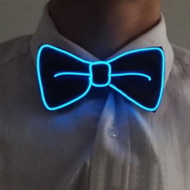D1120 Men LED Wire Necktie Luminous Light Up Bow Tie For Club Party Wedding Bowtie