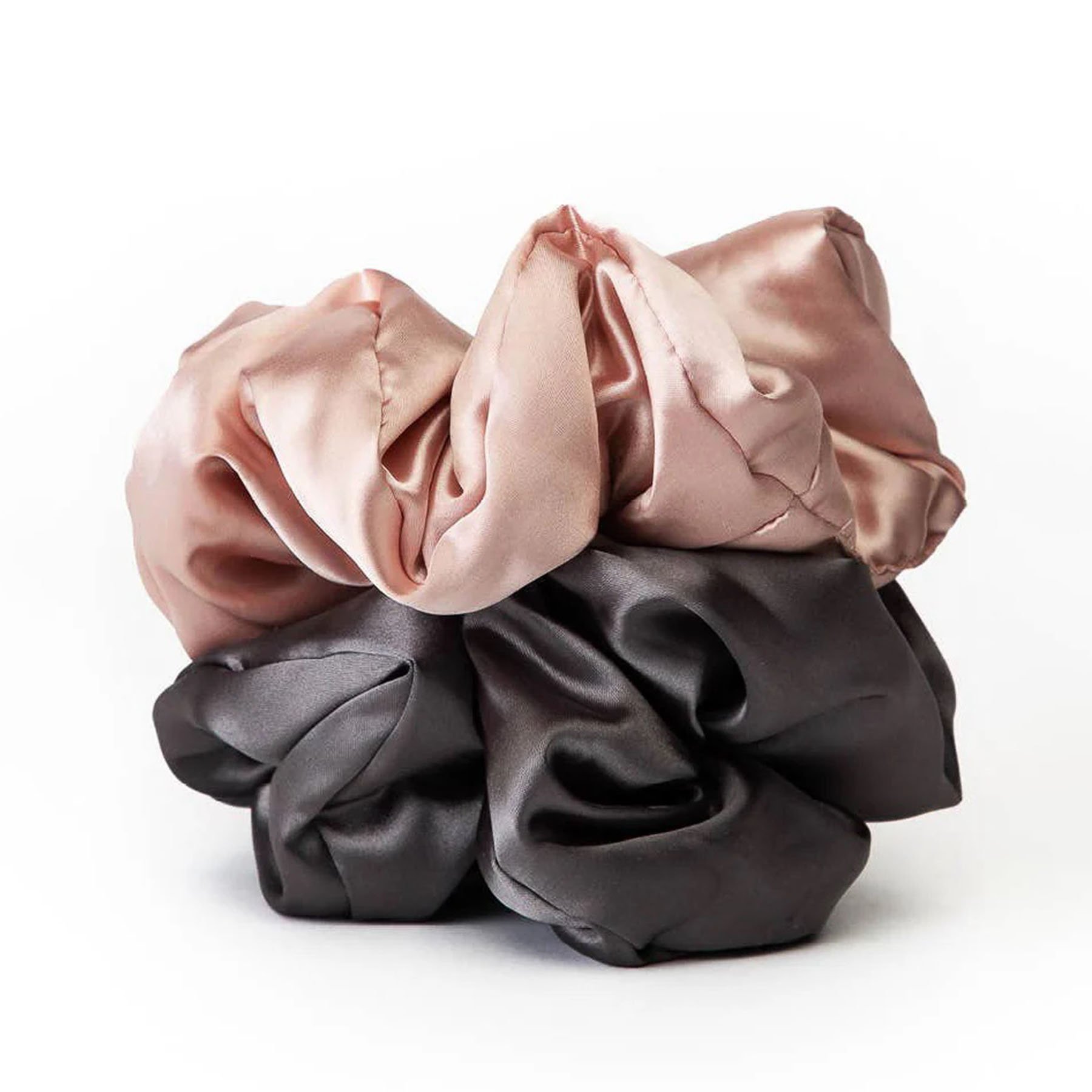 new design heatless hair curls custom logo PP cotton filling oversized scrunchy 100% mulberry silk pillow scrunchie