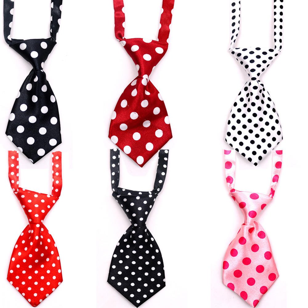 Wholesale Custom Adjustable Grooming Strap Pet Tie Cat Dog Bow Silk Tie Necktie For Collar