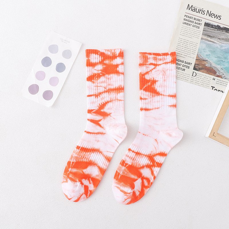 Sifot Colorful Crew Designer Sneaker Socks Compression Tie Dye Sports Socks for Unisex Pp Bag Wholesale Breathable Custom Cotton