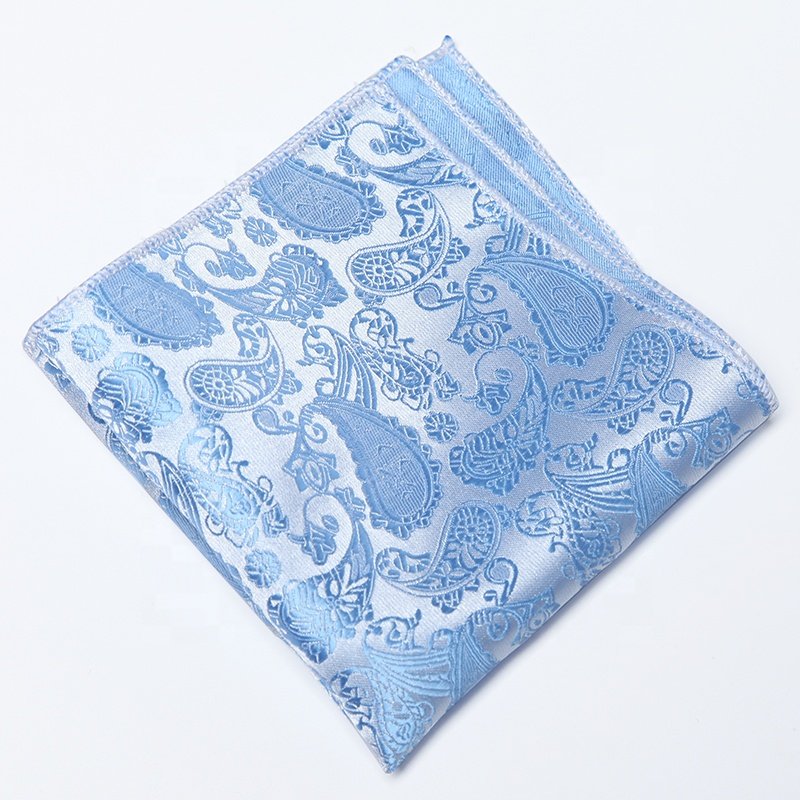 wholesale store the neckties black green orange paisley men's slim polyester microfiber tie and pocket square set for men