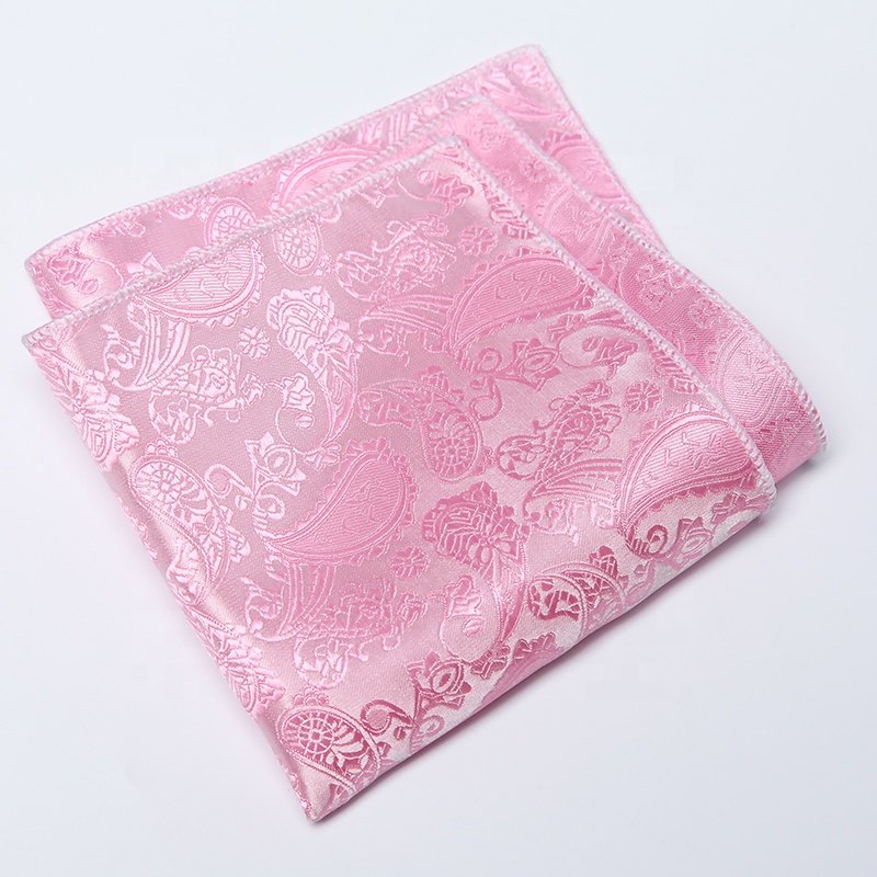wholesale store the neckties black green orange paisley men's slim polyester microfiber tie and pocket square set for men
