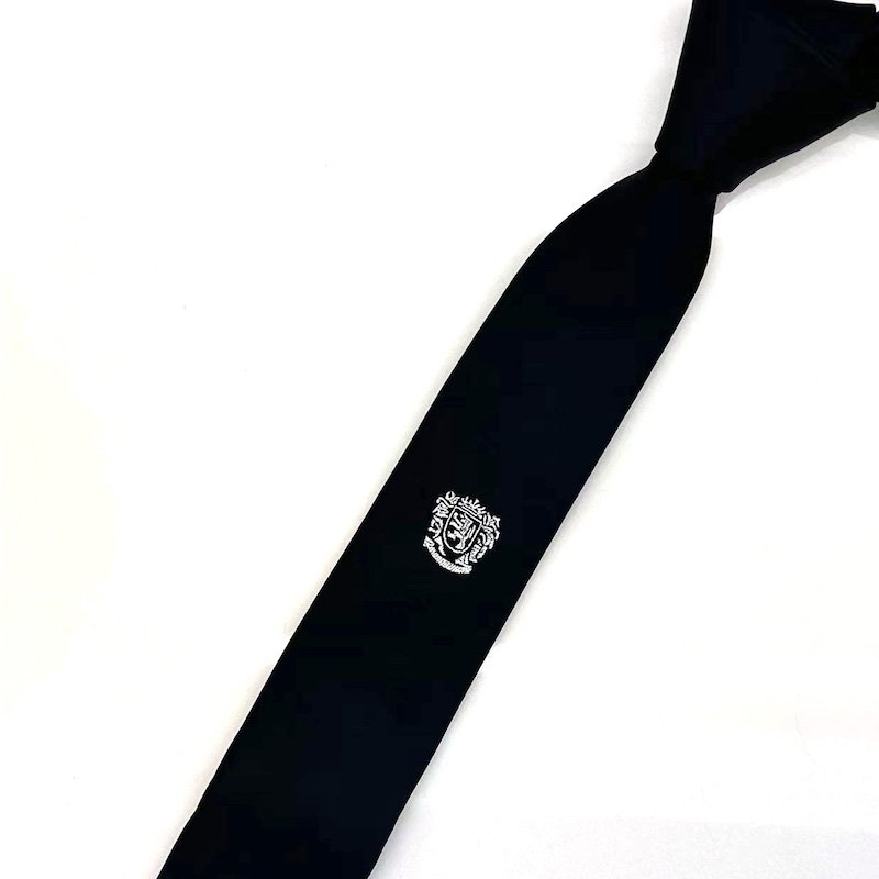 Fashion Neckties Classic Men's metal yarn black Ties Jacquard Woven Polyester logo Men Tie