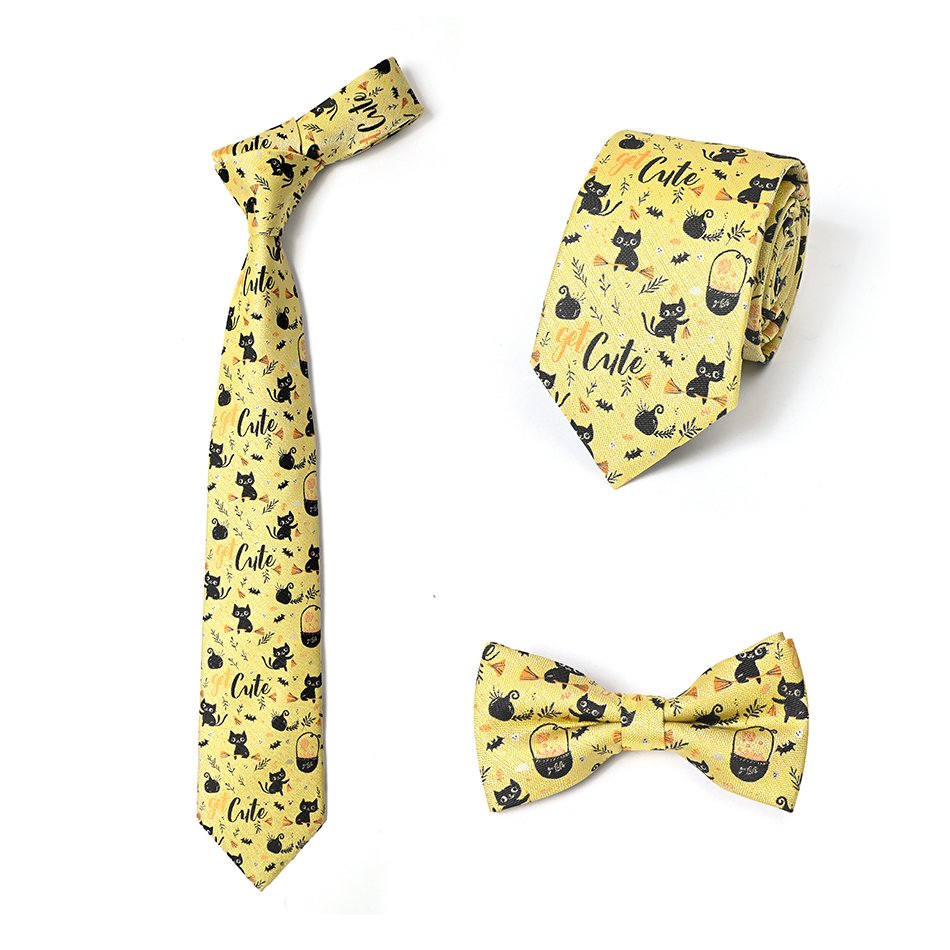 Yili Funny Mens Tie Holiday Season Party Gifts Neckties for Halloween Thanksgiving Christmas