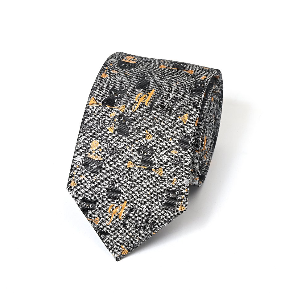 Yili Funny Mens Tie Holiday Season Party Gifts Neckties for Halloween Thanksgiving Christmas