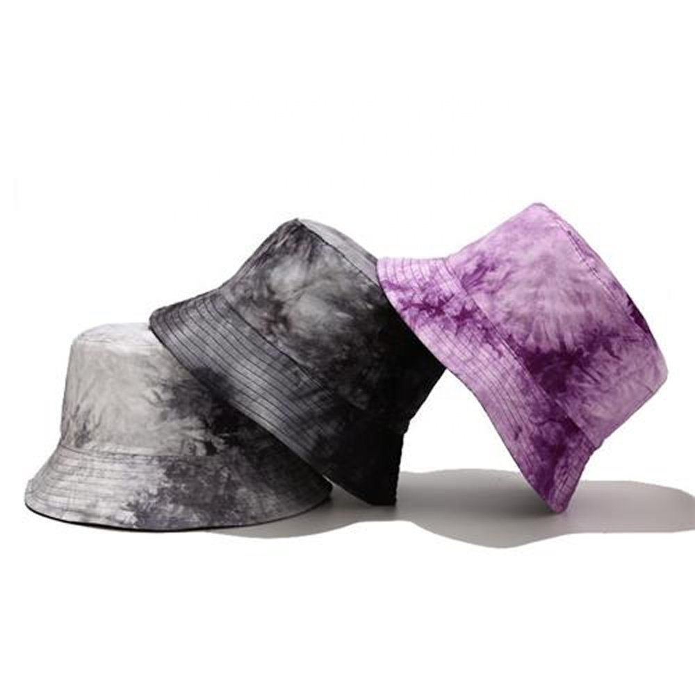 2024 Custom Bulk Tie Dye Women Mens Plain Wholesale Reversible Bucket Hats Caps With Design Logo Embroidery Print