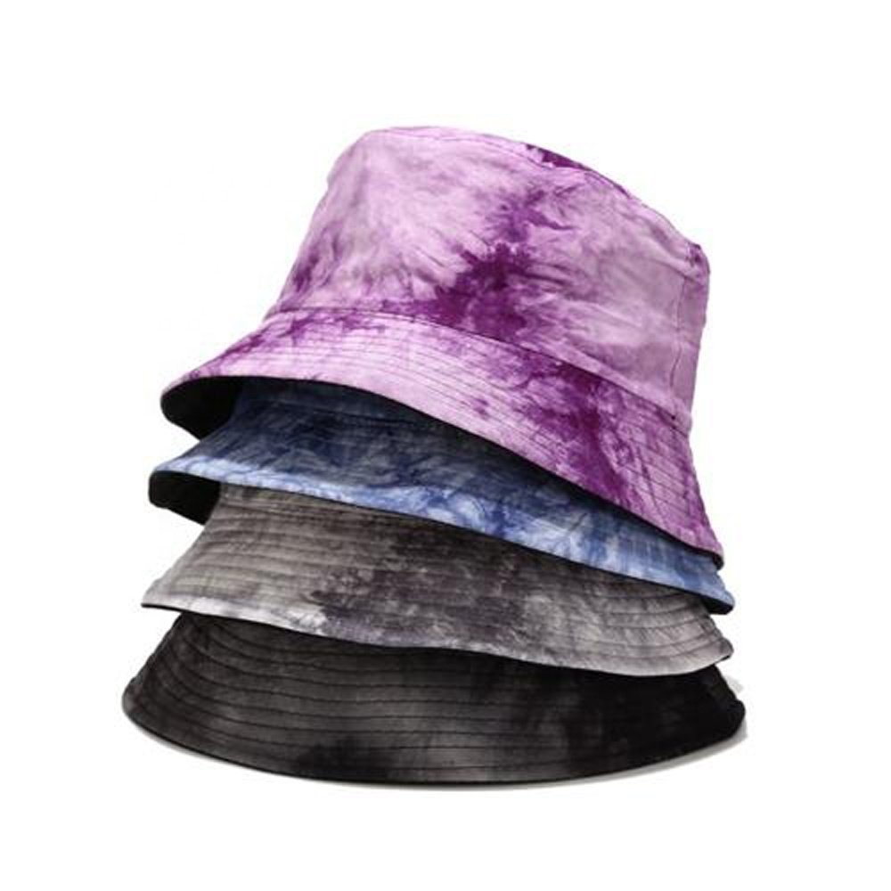 2024 Custom Bulk Tie Dye Women Mens Plain Wholesale Reversible Bucket Hats Caps With Design Logo Embroidery Print