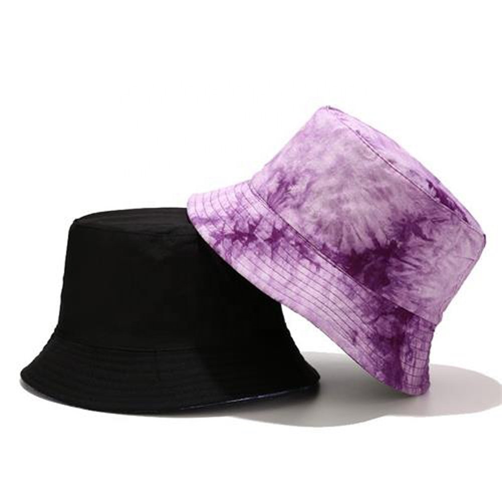 2024 Custom Bulk Tie Dye Women Mens Plain Wholesale Reversible Bucket Hats Caps With Design Logo Embroidery Print
