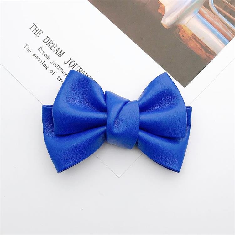 Wholesale Dog Cat Bow Tie Collar With Imitation Leather Pet Bowtie