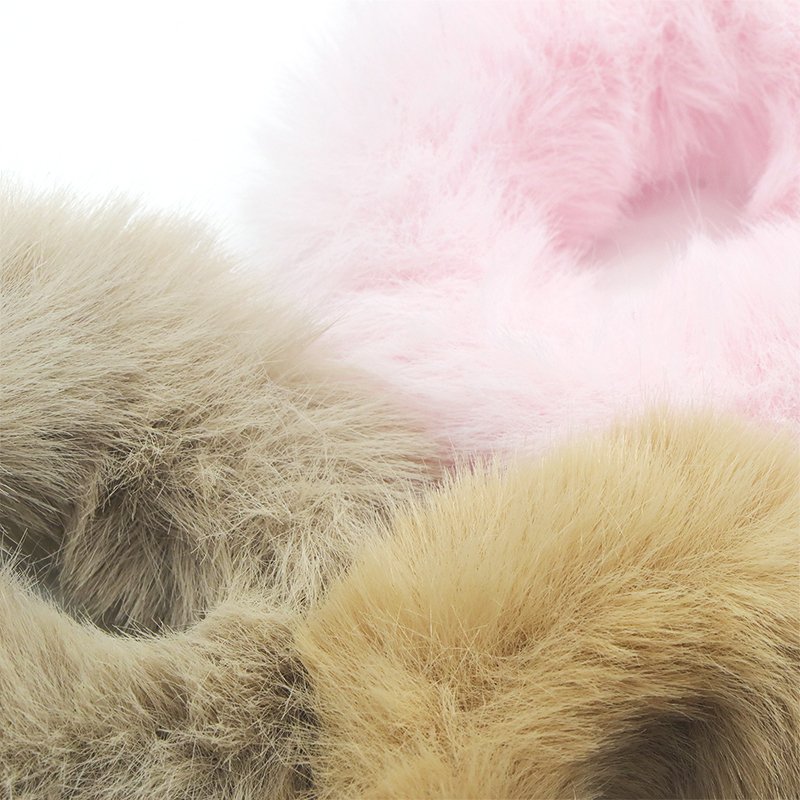 Elastic Hair Bands Winter Cute Furry Color Women Hair Rope Fluffy Ties Scrunchies