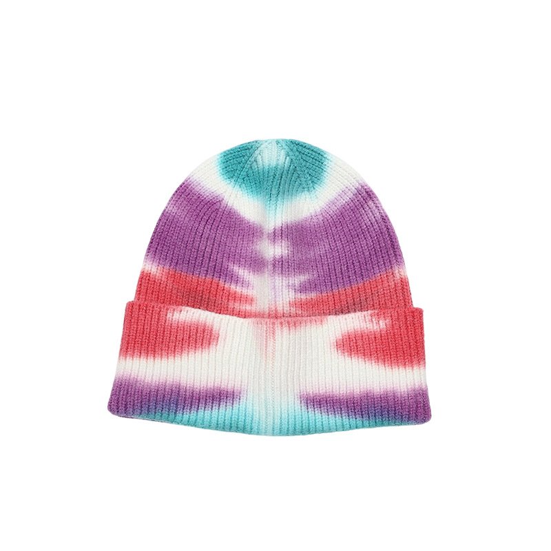 Winter Embroidered Beanie Custom Sublimation Knitted Tie Dye Beanie Hat