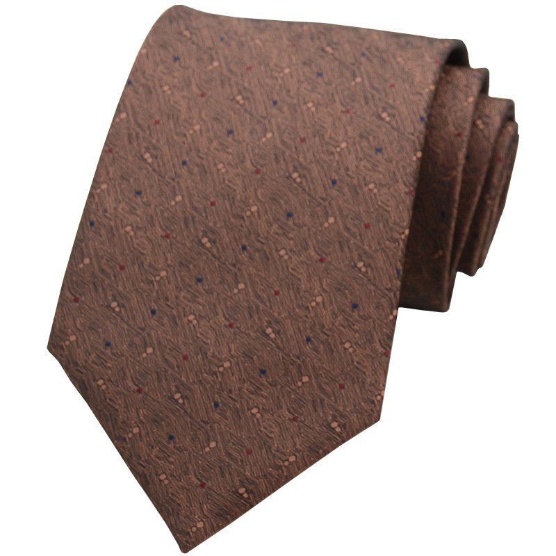 Tie men's formal retro Hong style brown 8CM hand type student business suit