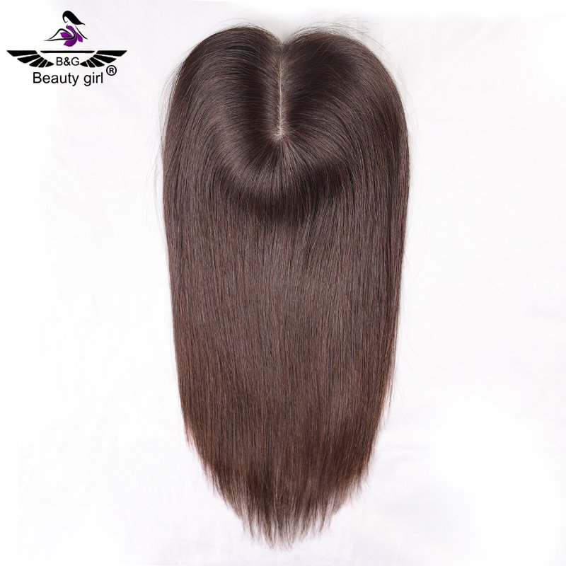 Hair Replacement Hand Tied Human Hair Topper Add Lace Front For Hair Loss Women Silk Top With Lace Toupee