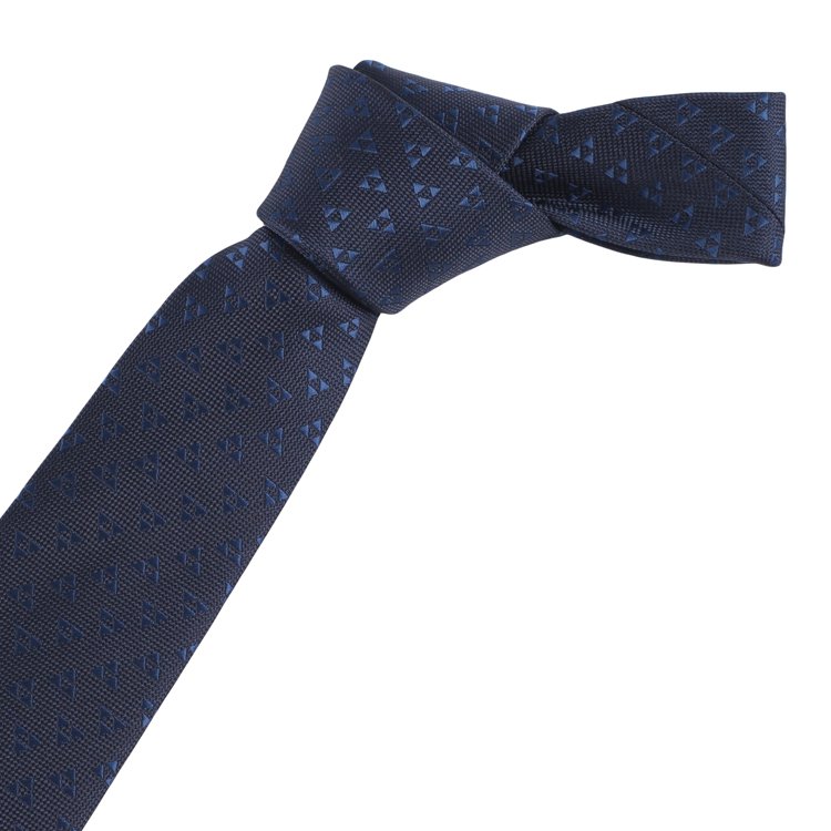 Manufacture Navy Blue Tie Custom Logo Jacquard Wholesale Woven Jacquard Polyester Necktie for Men Suit Accessories