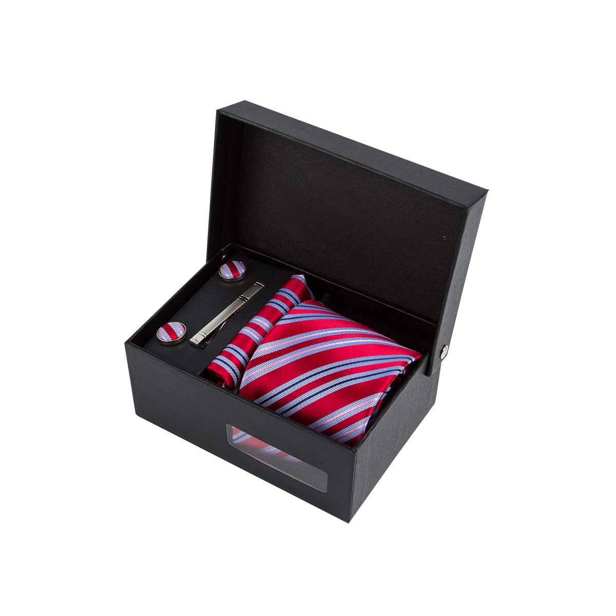 Factory Sell Mens Tie Sets Gifts Necktie Mens With Pocket Square Box Men Ties And Hanky Set With Cufflinks For Wedding Business