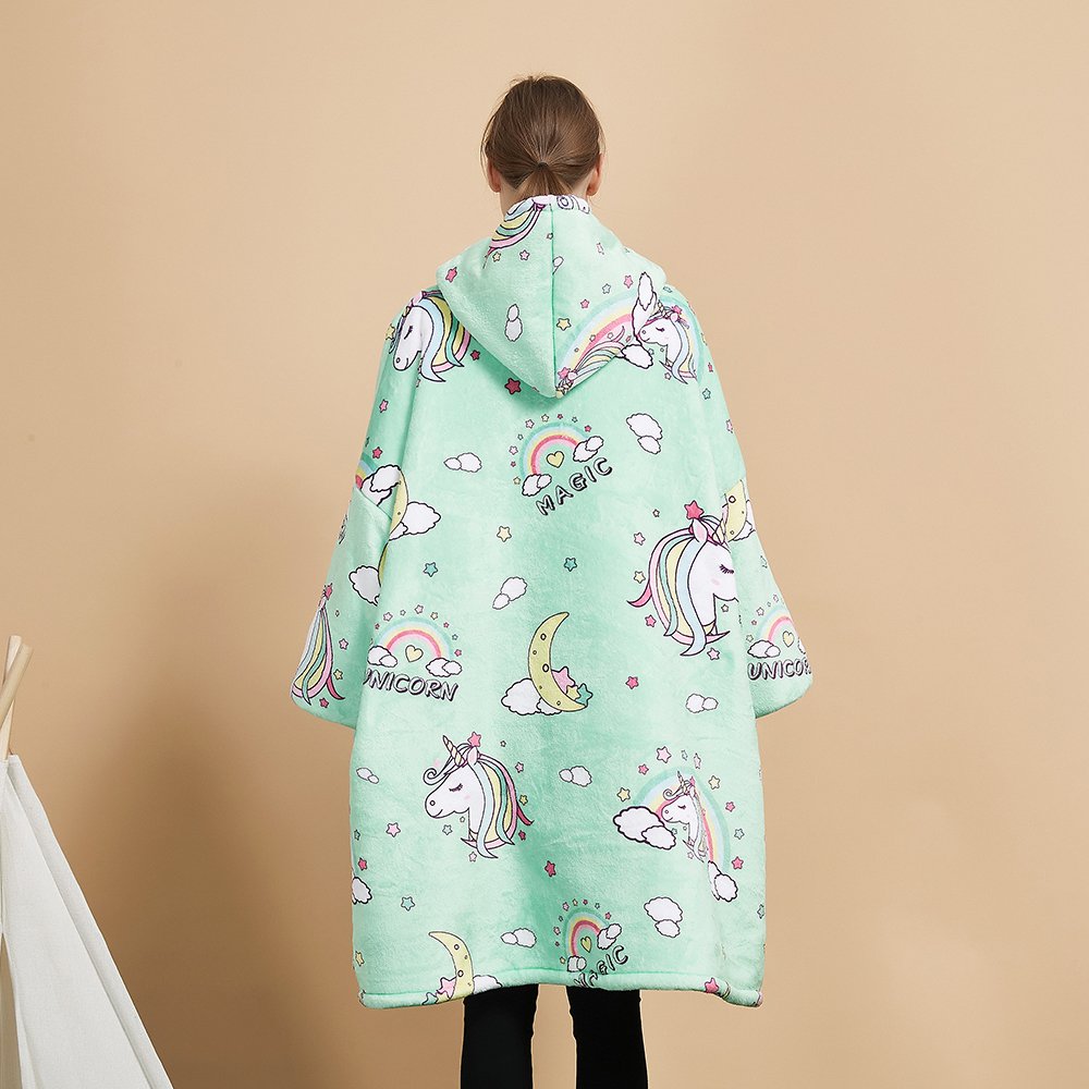 Printed Tie Dye Indoors women's oversized fleece Hoodie Sweatshirt Blanket, Sweatshirt Hooded Blanket
