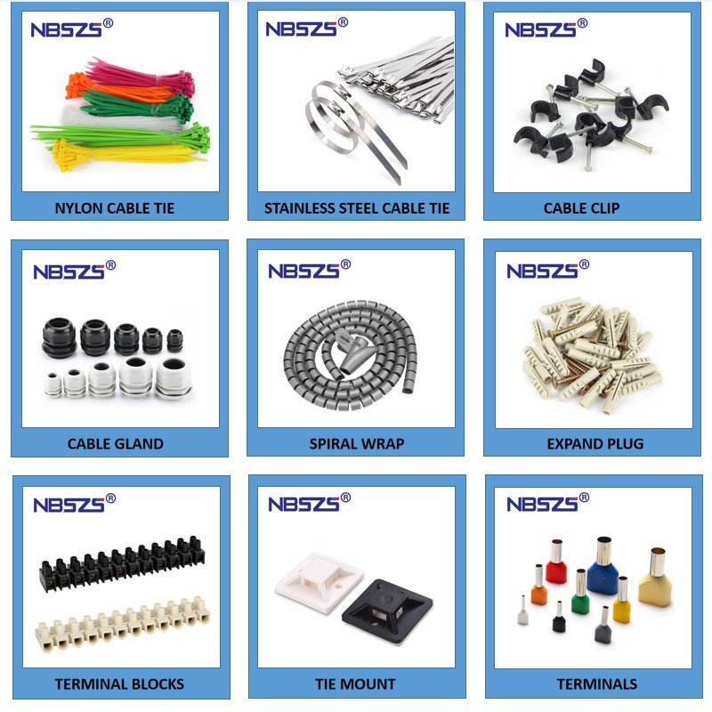 Wholesales white and black Nylon 66 Cable Ties cable clamps