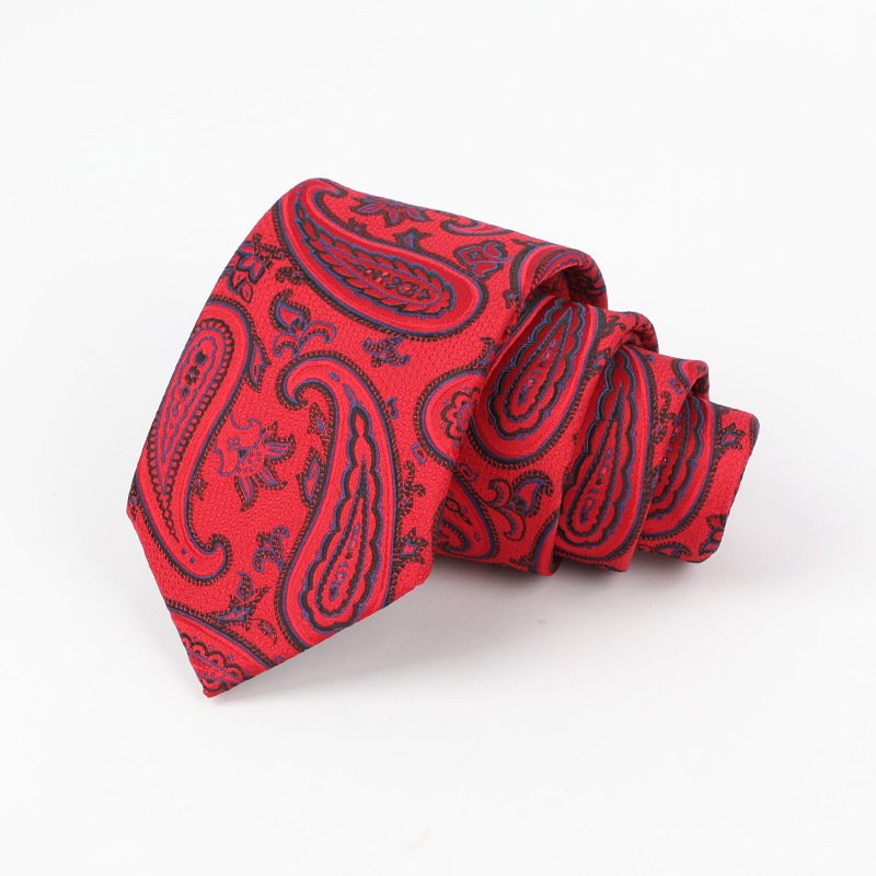 Factory wholesale coffee brown khaki casual vintage men tie formal business striped plaid floral tie