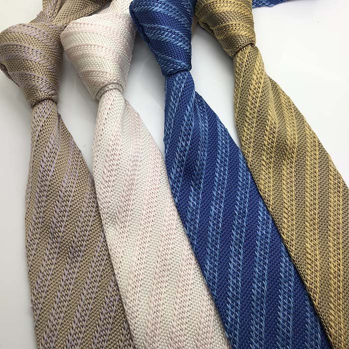Keer new style fashion business party holiday stripe polyester knit neck ties for adults