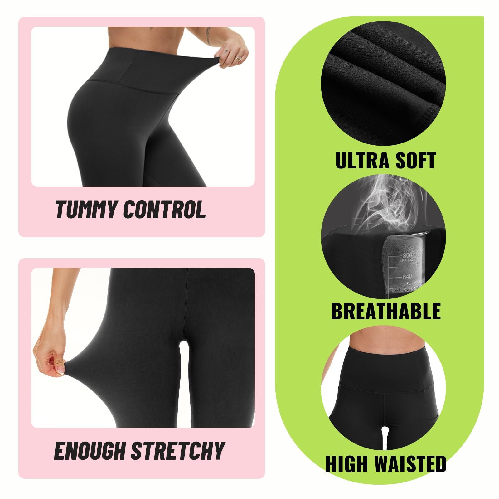 Custom LOGO Printing Biker Shorts for Women 8" High Waist Soft Yoga Workout Black Athletic Shorts