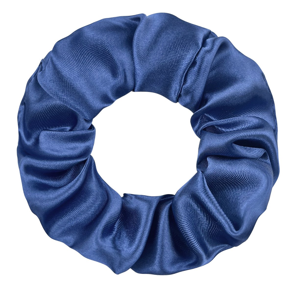 2024 Women's Fashion Elastic Hair Bands Silk Satin Ponytail Holder Hair Scrunchies Fabric Headbands blue band hair bundles