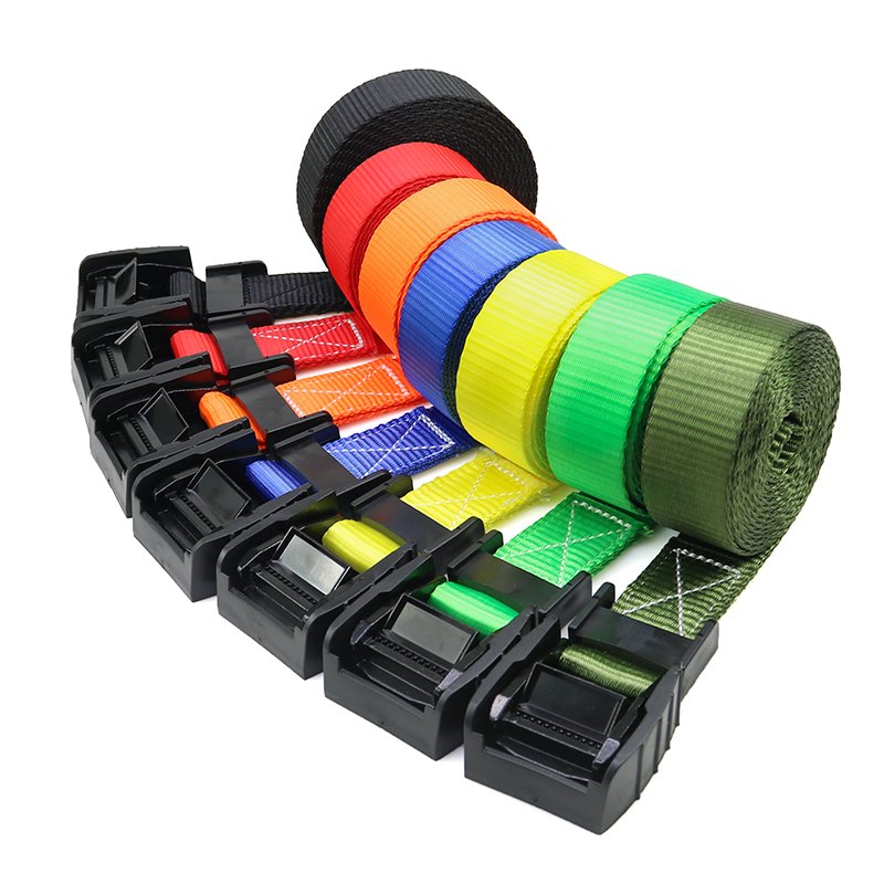 1.5" 38mm 900kgs Padded Cargo Lashing Strap Cam Buckle Tie Down Straps with Rubber Pad Protective cover