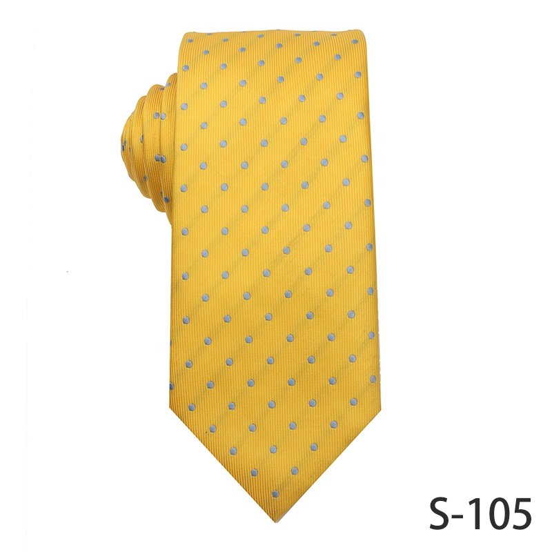Jacquard Polyester Fabric For Necktie High Quality Ties For Men Paisley Cashew Floral Yellow Blue Series Ties Various Designs