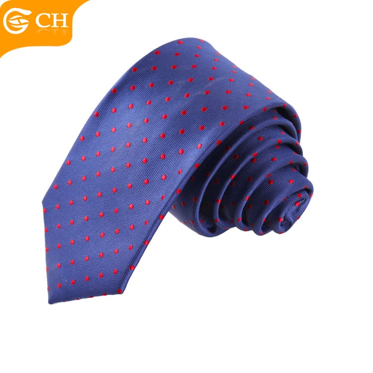 Chinese Designer Brand Stylish Animal Logo Blue Neckties Woven Polyester Navy Custom Fashion Gift Set Tie
