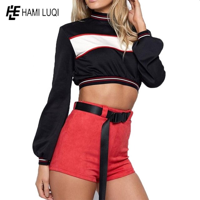 fashionable custom print plain cotton t shirt cropped ladies t-shirt women tops crop top t shirts Women's T-Shirts premium, slim