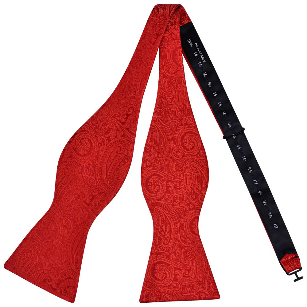 Factory Direct Sale Red Floral Man Ties Bow Tie Set Custom Polyester College Logo Woven Design Tie Wholesale for School