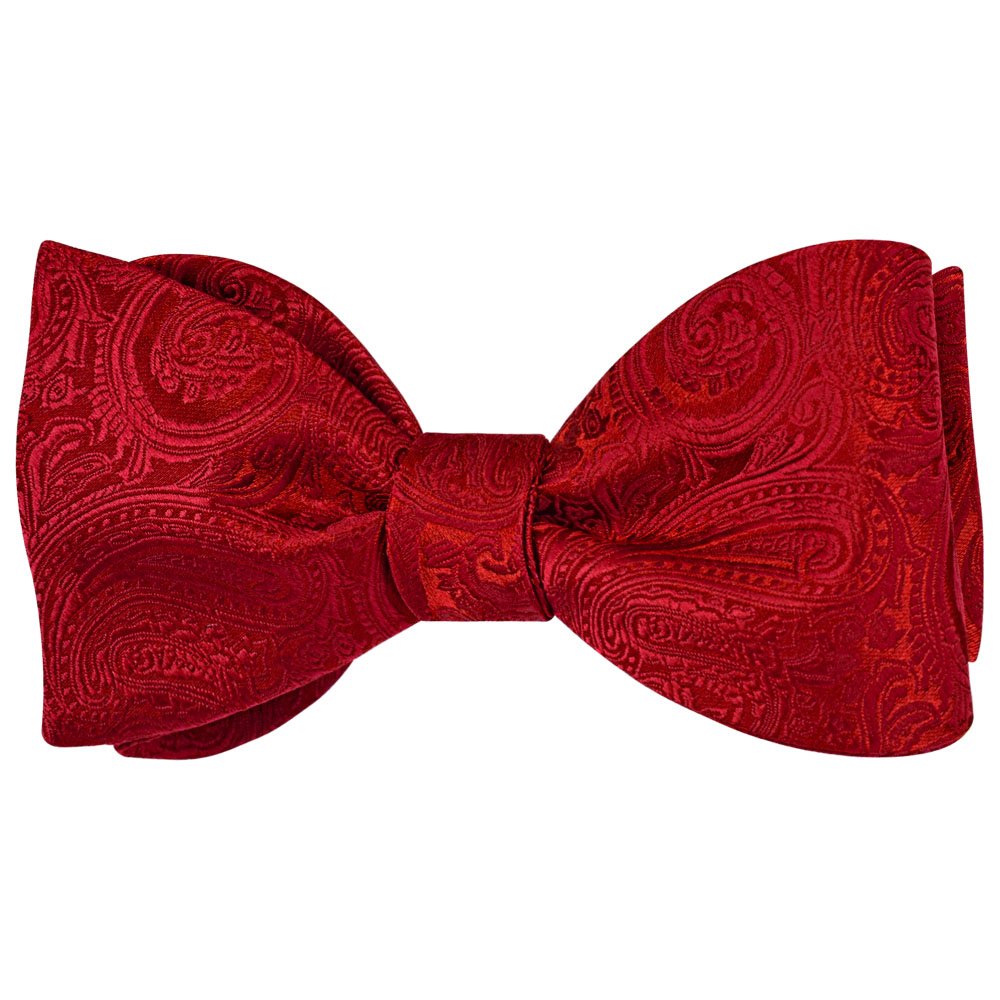 Factory Direct Sale Red Floral Man Ties Bow Tie Set Custom Polyester College Logo Woven Design Tie Wholesale for School