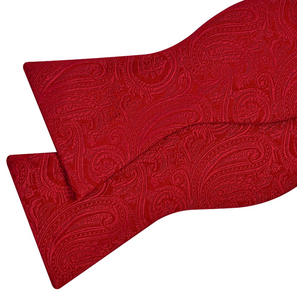 Factory Direct Sale Red Floral Man Ties Bow Tie Set Custom Polyester College Logo Woven Design Tie Wholesale for School