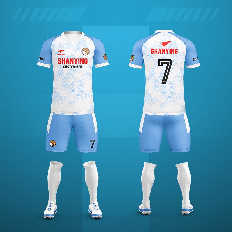 Latest Design Sports Wear Youth Team Wear Short Sleeve Set Custom Logo And Numbers Football Uniform Training Kit