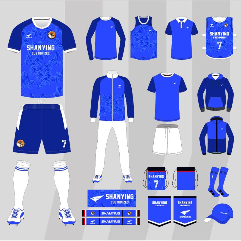 Latest Design Sports Wear Youth Team Wear Short Sleeve Set Custom Logo And Numbers Football Uniform Training Kit