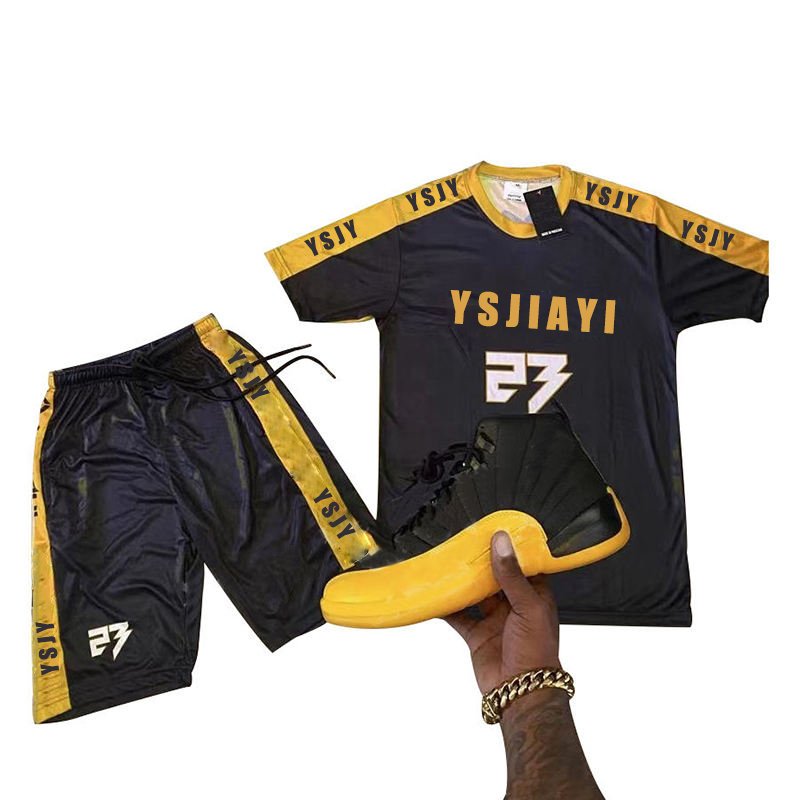 custom logo mens sportswear tracksuits Short Set 100% polyester track suit men short sets