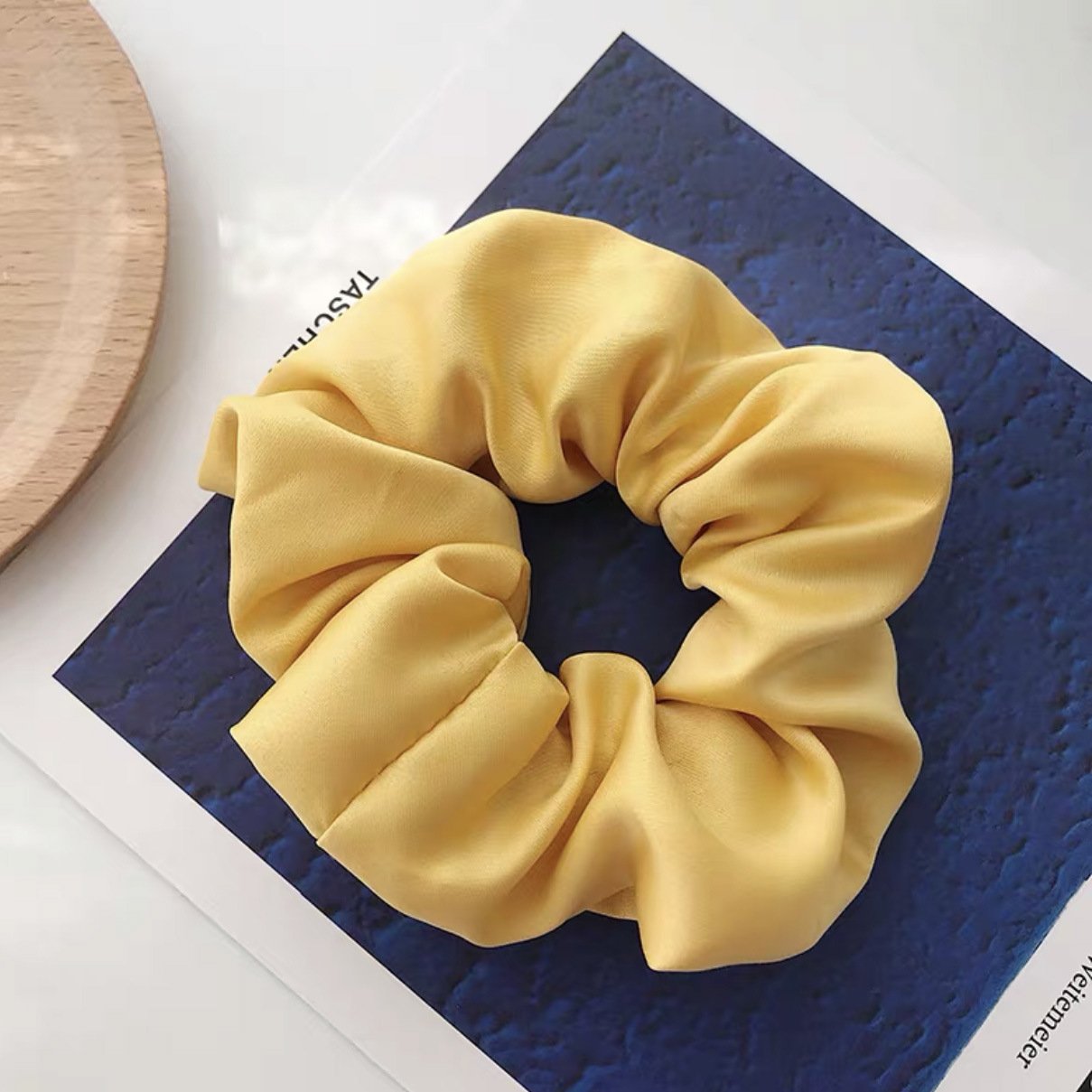 Soft Cute Satin Silk Scrunchies for Hair Light Hair Scrunchies Satin Elastic Bands Ties Ropes