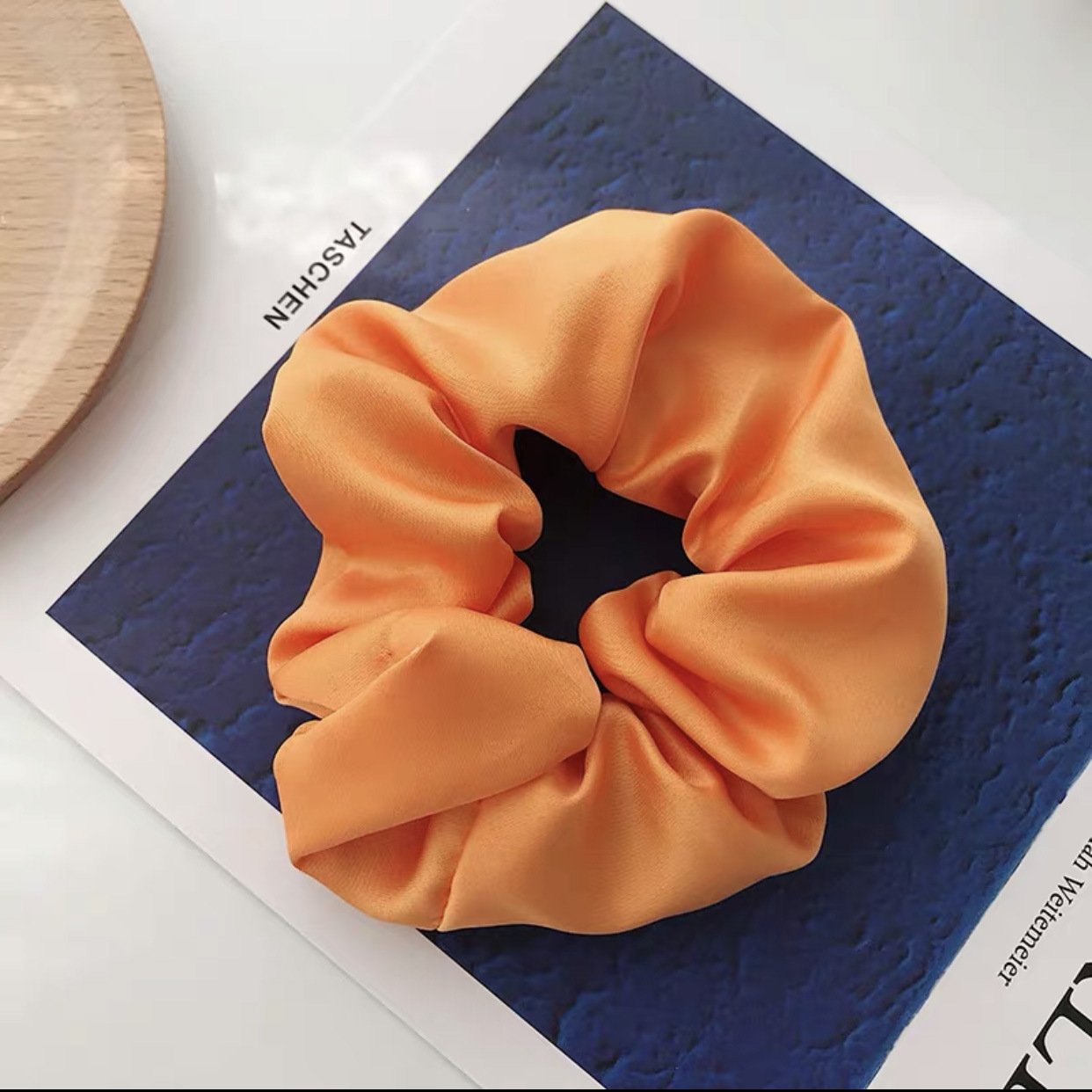 Soft Cute Satin Silk Scrunchies for Hair Light Hair Scrunchies Satin Elastic Bands Ties Ropes