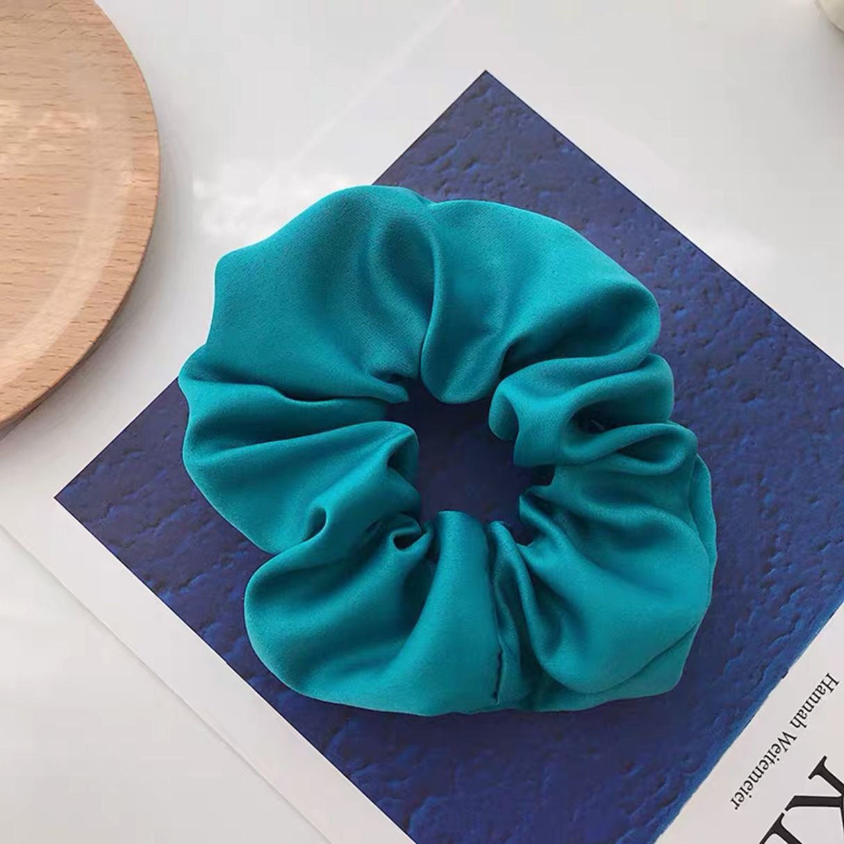 Soft Cute Satin Silk Scrunchies for Hair Light Hair Scrunchies Satin Elastic Bands Ties Ropes