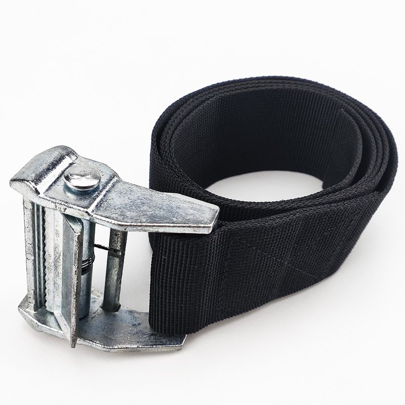 Tie Down Straps Lashing Straps Black Nylon Heavy Dust Cargo Tie Down Straps With Zinc Alloy Lock Buckle