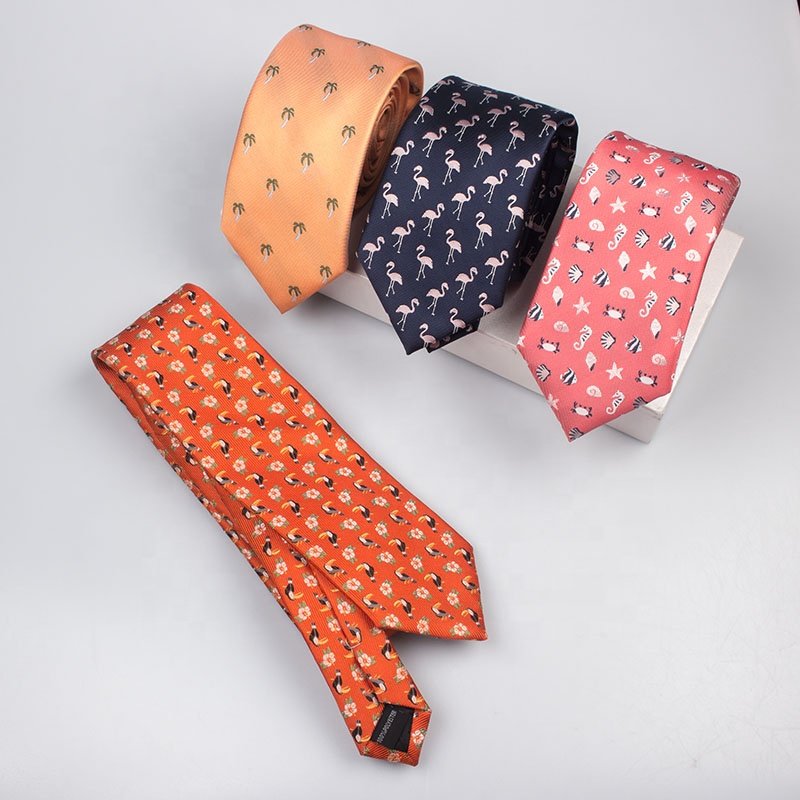 New Design Custom Business Fashion Pattern Male 100% Polyester Men Neck Ties For Suit