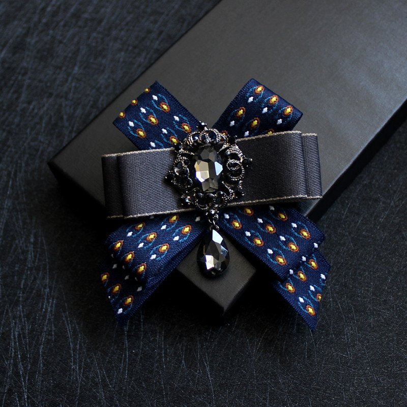 British Men Women Silk Satin Ribbon Butterfly BowknotBow Tie Rhinestone Formal Business