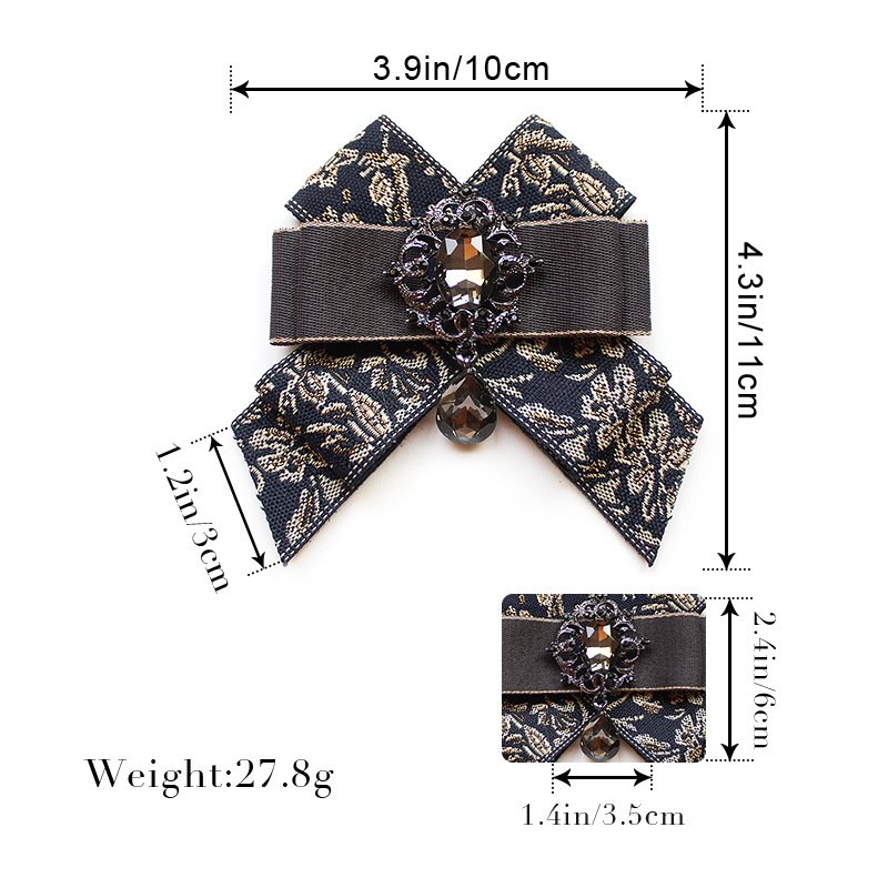 British Men Women Silk Satin Ribbon Butterfly BowknotBow Tie Rhinestone Formal Business