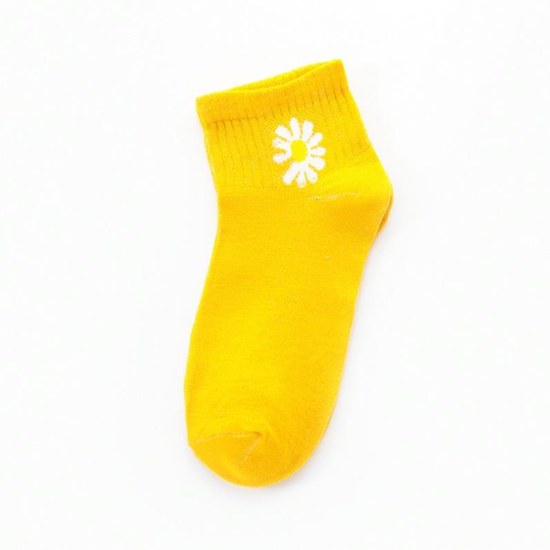 Factory Direct Sales Women Korean Style Little Daisy Preppy All-Match Japanese Cute Boat Ins Summer Socks