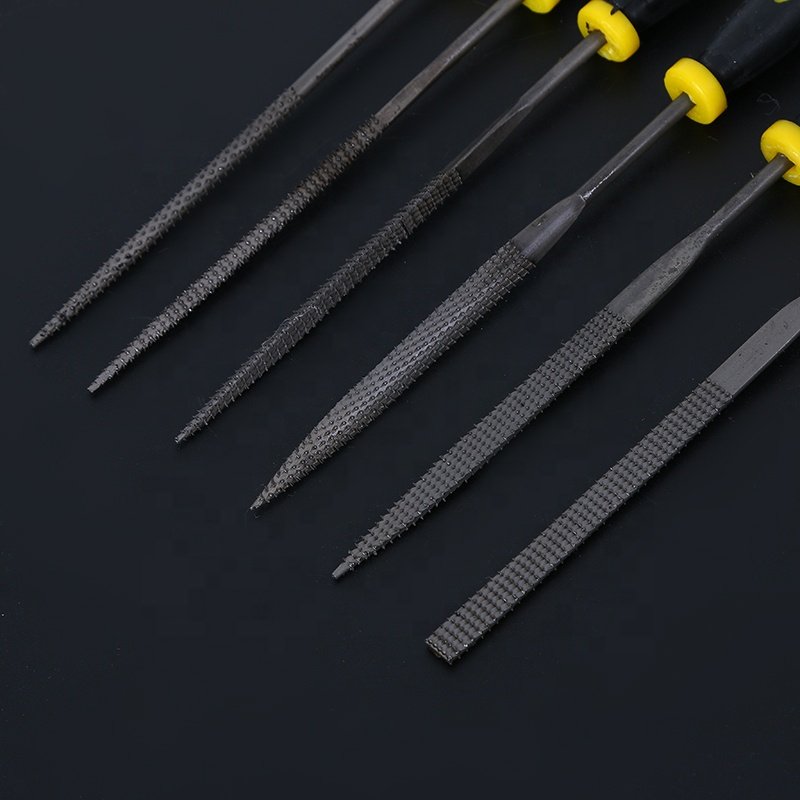 Round File Set Sharpening Set Swiss Steel Style Packaging Pattern Surface Treatment Double Handle Garden Tools Chainsaw File Set