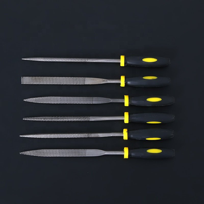 Round File Set Sharpening Set Swiss Steel Style Packaging Pattern Surface Treatment Double Handle Garden Tools Chainsaw File Set
