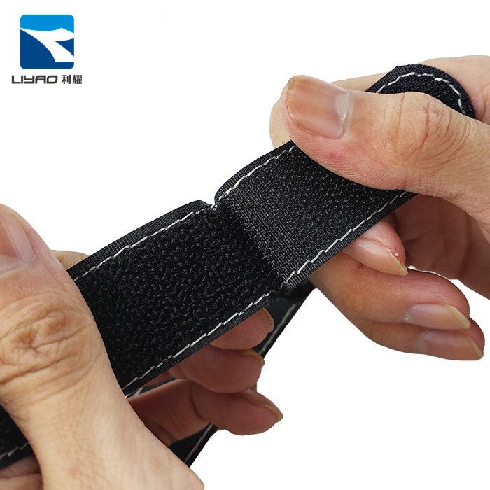 Customized Multipurpose Adjustable Reusable Sticky Anti-static Hook and Loop Strap with Plastic Buckle Wire Management